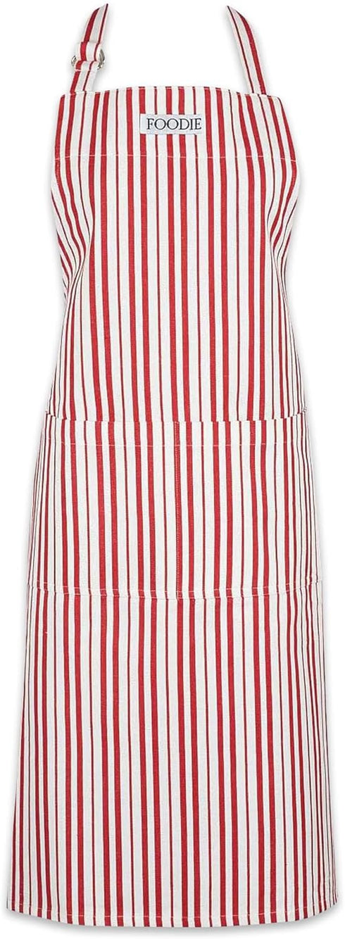 DII Kitchen Collection Striped Tomato Apron, Gourmet Chef