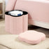 12.6" Flower Shaped Foldable Storage Ottoman,Small Foot Rest with Hidden Storage for Dorm Room/Living
