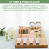 Sweet Living 4 tier spice rack drawer organizer for Kitchen Cabinets | Wooden spice drawer organizer, Space-Saving