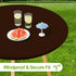 36"-44" Smiry Round Spandex Tablecloth, Elastic Fitted Washable Tablecloths for Tables, Waterpoof Stretch Picnic Table