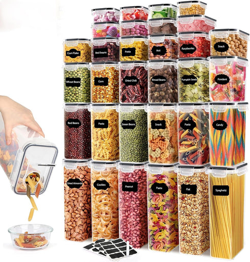 JUJOJB 64 PCS Airtight Food Storage Containers With Lids BPA Free,6 Pack