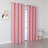 Grommet 2 pink/52Wx96L SMILE WEAVER Pink Kids Curtains for Girls Bedroom Silver Print Window Drapes Soft Thick Thermal