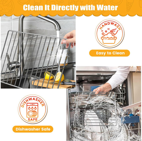 Air Fryer Rack for Ninja Foodi 10 in 1 SP101 Digital Oven, 13.4''*13.4'' Stainless Steel Accessories, Dishwasher Safe