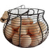 LINCOUNTRY. Farmhouse Wire Egg Baskets for Gathering Fresh Egg With Handle, Round