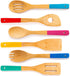 BergHOFF Bamboo 6Pc Utensil Set, Multi-Color, 12" with Hanging Loop