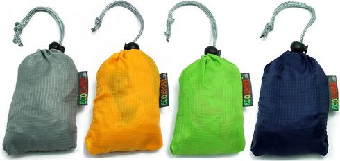 Ripstop Nylon Reusable Grocery Bag, Shopping Bag RBS041 (Gray-Orange-Green-Navy)