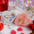 WHJY Cute Heart Shaped Bowls Set of 2, White Candy Dish, Cute Candy Bowl for Date Night, Valentines Day