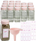 Paris Hilton Glass Spice Jar Storage Set, 4-Ounce Empty Spice Jars with