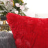 YOUR SMILE Pack of 2 Christmas Decorative Pillow Case - Luxury Merino Style Faux Fur Cushion Cover 18" x 18"