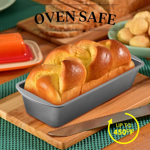 Tiawudi 13" 5" Set 2 Extra Large Bread Pan, x Long Loaf Pan, Nonstick Baking Pan, Rectangular Loaf Tin