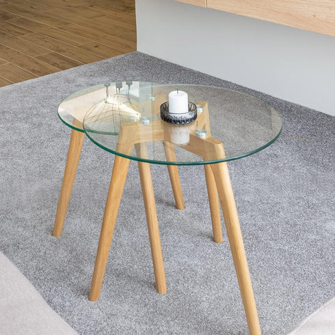 12-Inch 3/8 Round Tempered Glass Table Top, Thick, Flat Polished Edge, Durable Glass for Dining, Coffee, and Office