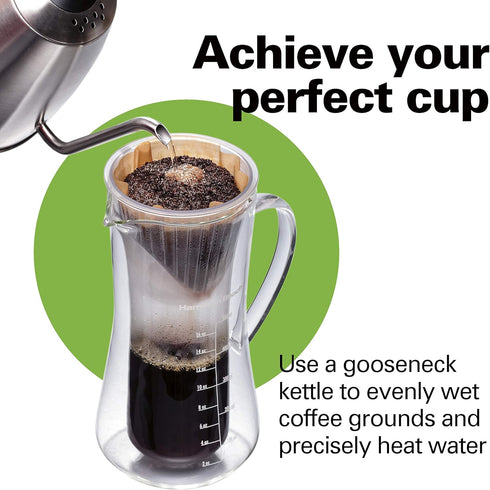 Hamilton Beach Pour Over Drip Coffee Maker, 17 Ounces, Glass Carafe