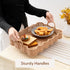 15 "11 "2 GRANNY SAYS Scalloped Edge Rectangle Wicker Serving Tray, Coffee Table Tray, Serving Trays with Handles