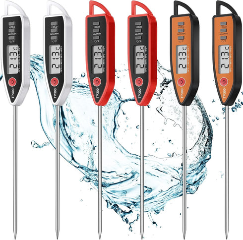 Digital Thermometer for Food, Meat, Candy, and Water, Immediate Read Thermometer for Kitchen Cooking (6 Pcs)