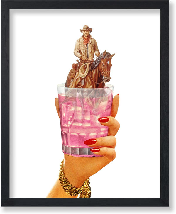 Poster Master Cocktail Print - Retro Western Cowboy Poster - Wild West