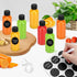24 Pack 2 oz Shot Bottles with Caps, Mini Reusable Plastic Ginger Shots Bottle Leakproof Juice Shot Bottles with Lids