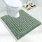 Yimobra Luxury Shaggy U-Shaped Toilet Rug, Soft Non-Slip Bathroom Floor Mat, 24.4 X 20.4 Inches, Green