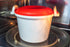 KitchenCraft Rice Cooker, Microwave Steamer, 1.5 Litre, BPA Free Plastic, White/Red