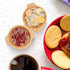 Snack Bowls Set, Small Bamboo Sauce Dish Dipping Bowls with Handle for Appetizers, Dips, Nuts, and Desserts