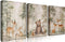 Nursery Canvas Wall Art Set of 3 - Woodland Wild Animals Bear