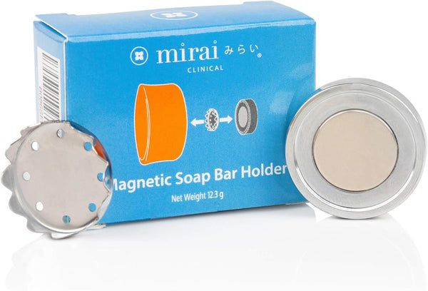 Mirai Clinical Magnetic Soap Holder for Shower Wall - Stainless Steel Bar Soap Holder, Easy Clean