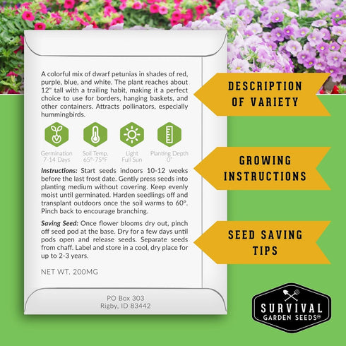 20 Hydroponic & Indoor Garden Seed Kit Compact Heirloom Vegetable & Herb Varieties | Apartment, Small-Space, Patio