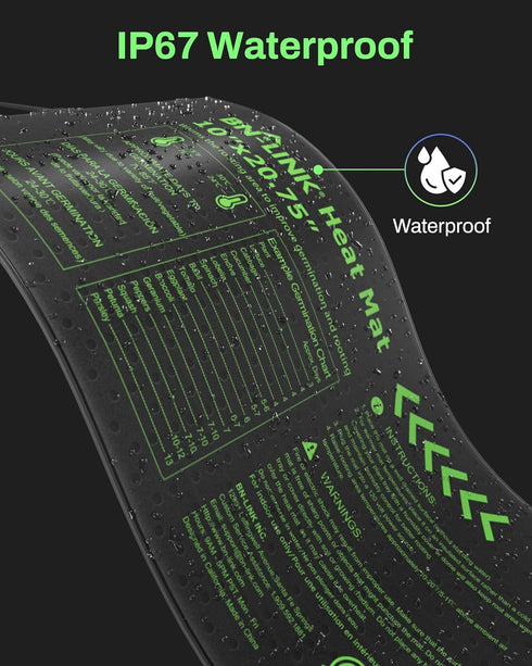 10" 20.75", 4 Pack BN-LINK Durable Seedling Heat Mats for Seed Starting x Waterproof Warming Mat for Plants