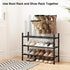 6 2-Tier 9 Closet STO STO Detachable Shoe and Boot Rack Organizer, Metal Stackable Boot Rack for Pairs, Shoe Rack