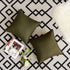 Jeanerlor 18"x18" Solid Cotton Linen Green Throw Pillow Case, 2 Packs, Decorative Pillowcase for Chair/Bed/Couch