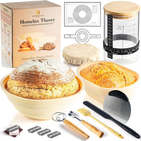 Sourdough Starter Kit, 14pcs Bread Making Kit & Sourdough Bread Baking Supplies