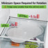 LAMU 2Pack Lazy Susan Turntable Organizer for Refrigerator, Rotating Rectangular Storage for Cabinet, Pantry, Clear