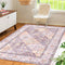 Boho Vintage Area Rugs 35 Washable Non-Slip Traditional Mauve Purple Carpet for