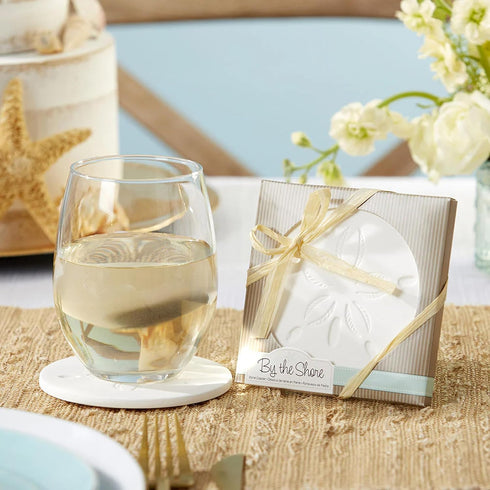 By The Shore Sand Dollar Coaster – Kate Aspen, Coastal Decor & Beach Wedding Favors, One Coaster