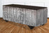 Forum Novelties Tinsel Fringe Table Skirt, 144 inches x 29 inches, Silver Color