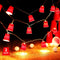 Hiboom 6.56FT Red Cup String Lights, Mini Flip Cup LED Fairy Lights