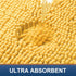 smiry Chenille U-Shaped Toilet Bathroom Rugs, Soft Absorbent Non-Slip Contoured Rugs, Machine Washable Bath Mats for