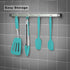 Silicone Spatulas Set Turners Tongs Cooking Utensils Set, High Heat Resistant Kitchen Scraper for Mixing Baking