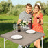 24x24 Inch Square Fitted Stretch Small Table Covers Elastic Card Tablecloth Khaki for Side Accent End Table Cover Khaki