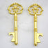 Aokbean 52pcs Vintage Skeleton Key Bottle Opener Set with Thank You Tag Card, Keychain (Gold)
