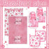 Leinuosen 8 Sets Sets Pcs Pink Rose Kitchen Towels and Dishcloths Oven Mitts and Pot Holders Absorbent Kitchen Gloves