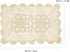 kilofly Crochet Cotton Lace Table Placemats Doilies Set, 2pc, Oblong, Beige, 15 x 23 inch