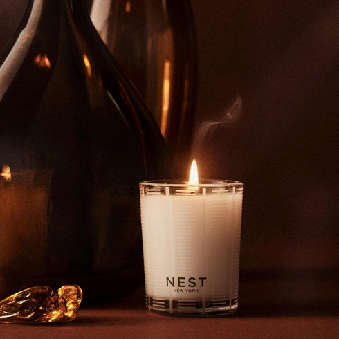 NEST New York Moroccan Amber Scented Votive Candle - 2 oz - Up to 28-Hour Burn Time - Reusable Glass Vessel