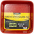 casaWare 7-Inch Toaster Oven Ultimate Series Square Pan, Commercial Weight Ceramic Non-Stick Coating, Red Granite
