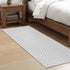 Collive Boho Kitchen Runner Rugs 2x4.3, Washable Bathroom Rug Runner, Non Slip Indoor Doormat Gray Cotton Woven Carpet