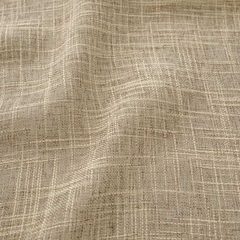 Beda Home Linen Textured Curtain Valance for Kitchen Living Room | Light Filtering Farmhouse Short Valance (Taupe)