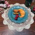 Damanni Doily,Round,Beige,12 Inch Cotton Handmade Crochet Lace Tablecloth Doilies