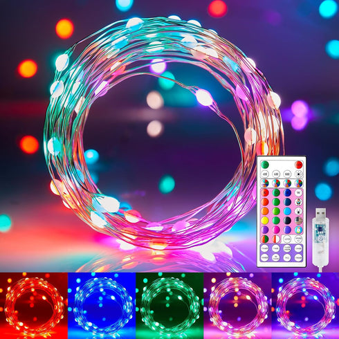 Minetom Fairy Lights Color Changing - 33FT 100 LED String Light with
