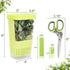 Set: 3 Pack Saver+1 Pack Scissors+2 Pack 3 LUVCOSY Herb Keeper Herb Herb Herb Stripper, BPA-Free Plastic Herb Container