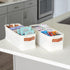 2 Pack, Closet OrganiHaus Narrow Fabric Storage Baskets Narrow Storage Bins for Shelves, Storage Bins for Pantry