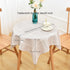 36 36 inch NEWISHER Farmhouse Embroidered Plaid Tablecloth Lattice Fabric Table Cloth Small Square Rustic Brown
